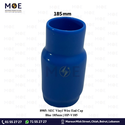 SEC Vinyl Wire End Cap Blue 185mm | HP-V185