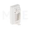 European Netconnect (e-net) Keystone Face Plate 1-port shutter with transparent label field for Cable Trunk | Cover for Cat6 RJ45 Network Keystone Jack | 1module