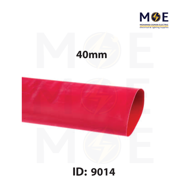 SEC Heat Shrink Tube Red 125 degree 600V 40mm | DRS-40