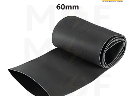 SEC Heat Shrink Tube Black 125 degree 600V 60mm | DRS-60 | عازل حرارة للكابلات والبطاريات اسود