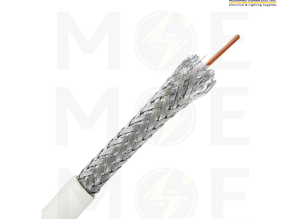 ARKONZ coaxial cable RG6U White 96s 75 OHM R30yd | كابل كوكسيالشعرة