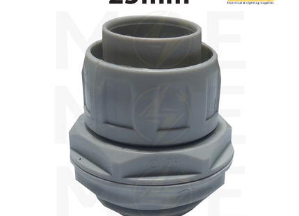 Elettrocanali IP65 Cable Gland / Box Joint for flexible conduit Gray GX25 25mm | GX25 | برس اتوب للفلكسيبل رمادي