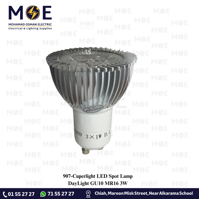 Cuperlight LED Spot Lamp DayLight GU10 MR16 3W