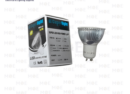 Cuperlight LED Spot Lamp DayLight GU10 MR16 3W | لمبة سبوت ليد كعب ستارتر دايلايت
