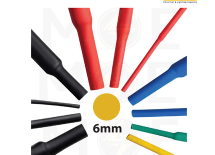 Heat Shrink Tube Yellow 125 degree 600V 6mm | 336859 | عازل حرارة للكابلات والبطاريات اصفر