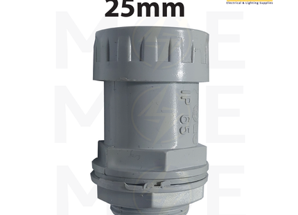 Elettrocanali IP66 Cable Gland / Box joint for PVC Pipe / tube / Rigid Conduit Gray 25mm | BS25 | برس اتوب للتيب رمادي
