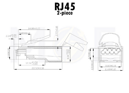 Dintek Network Plug Crimp Connector Fully Shielded Transparent CAT6 & CAT7 RJ45 8P8C | 1501-88046