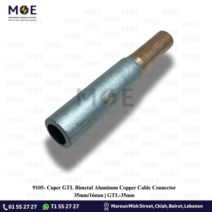 Cuper GTL Bimetal Aluminum Copper Cable Connector 35mm/16mm | GTL-35mm