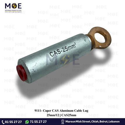 Cuper CAS Aluminum Cable Lug 25mm/12 | CAS25mm