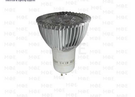 Cuperlight LED Spot Lamp Red GU5.3 MR16 3x1W (3W) | لمبة سبوت ليد احمر