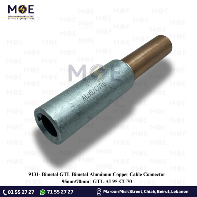 Bimetal GTL Bimetal Aluminum Copper Cable Connector 95mm/70mm | GTL-AL95-CU70