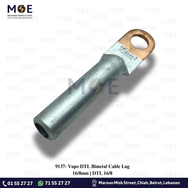 Yupo DTL Bimetal Cable Lug 16/8mm | DTL 16/8