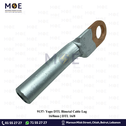 Yupo DTL Bimetal Cable Lug 16/8mm | DTL 16/8