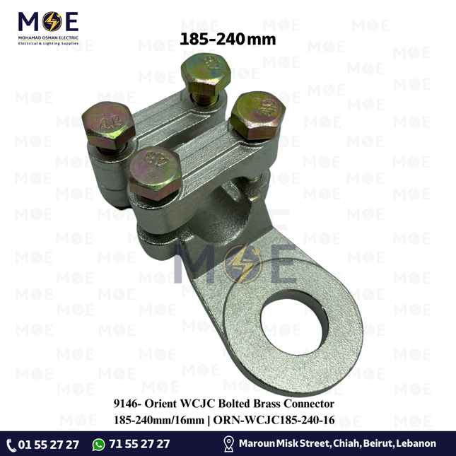 Orient WCJC Bolted Brass Connector 185-240mm/16mm | ORN-WCJC185-240-16