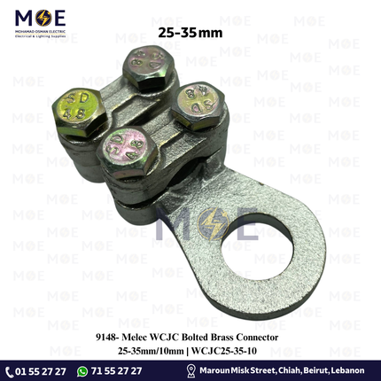 Melec WCJC Bolted Brass Connector 25-35mm/10mm | WCJC25-35-10