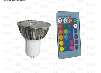 Cuperlight LED Spot Lamp Dimmable RGB with Remote Control GU5.3 MR16 5W | لمبة سبوت ليد ملون مع ريموت كونترول