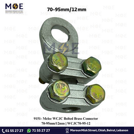 Melec WCJC Bolted Brass Connector 70-95mm/12mm | WCJC70-95-12