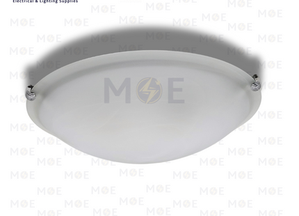 Murano Ceiling Light / Downlight Glass Round White 3xE27 40cm | غلوب سقف/ بلافونيه زجاج مورانو مدور ابيض ملاقط حديد