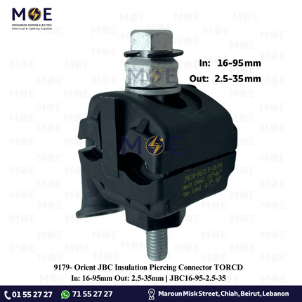 Orient JBC Insulation Piercing Connector TORCD In: 16-95mm Out: 2.5-35mm | JBC16-95-2.5-35