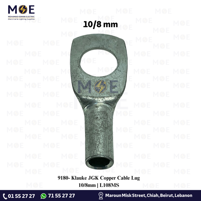 Klauke JGK Copper Cable Lug 10/8mm | L108MS