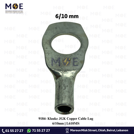 Klauke JGK Copper Cable Lug 6/10mm | L610MS