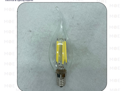 Cuperlight LED Lamp Clear Filament Candle Tail DayLight E14 6W | C35 | لمبة ليد برم سن رفيع فيلامنت شمعة دنب شفاف دايلايت