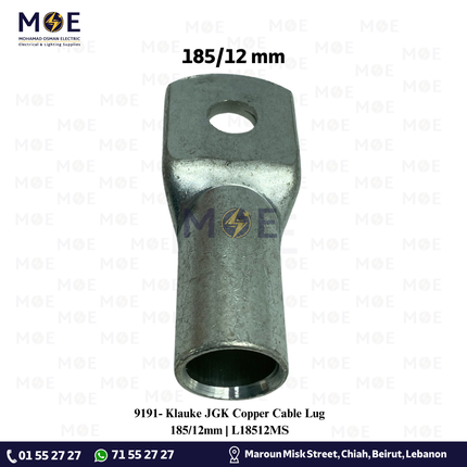 Klauke JGK Copper Cable Lug 185/12mm | L18512MS