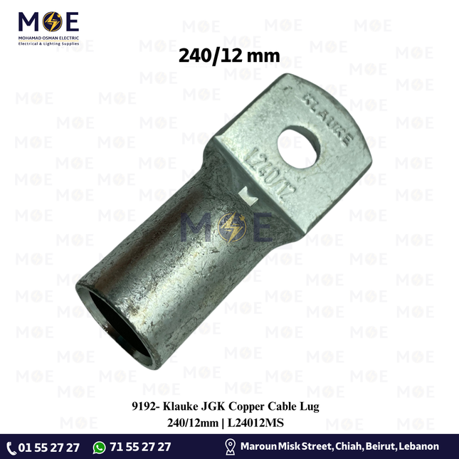 Klauke JGK Copper Cable Lug 240/12mm | L24012MS