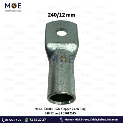 Klauke JGK Copper Cable Lug 240/12mm | L24012MS