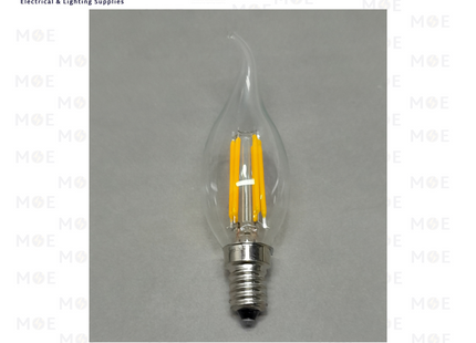 Cuperlight LED Lamp Clear Filament Candle Tail WarmWhite E14 6W | C35 | لمبة ليد برم سن رفيع فيلامنت شمعة دنب شفاف ورم وايت