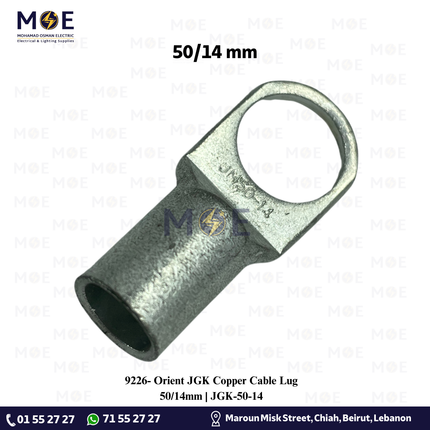 Orient JGK Copper Cable Lug 50/14mm | JGK-50-14