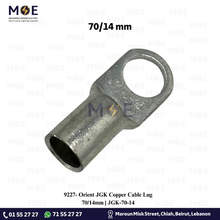 Orient JGK Copper Cable Lug 70/14mm | JGK-70-14