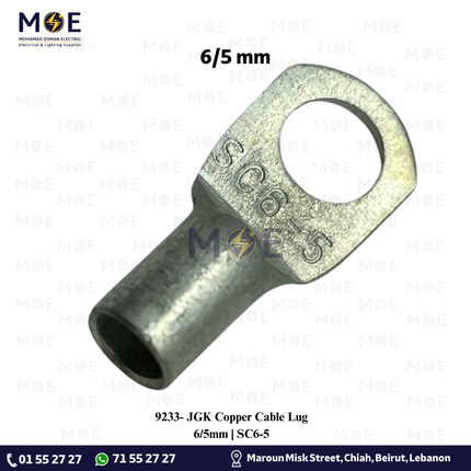 JGK Copper Cable Lug 6/5mm | SC6-5