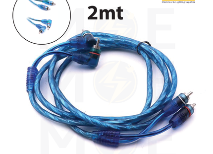 RCA Cable | 2x RCA Male to angled 2 x RCA Male Cable 2mt | 250560 | وصلة فيديو