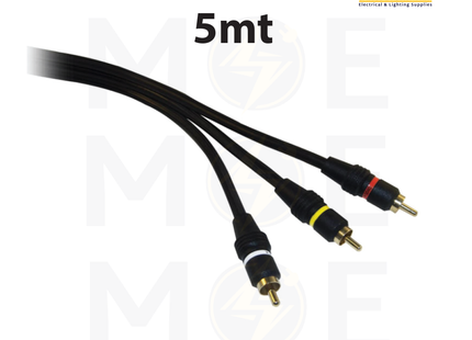 RCA Cable | 3x RCA Male 5mt | وصلة فيديو