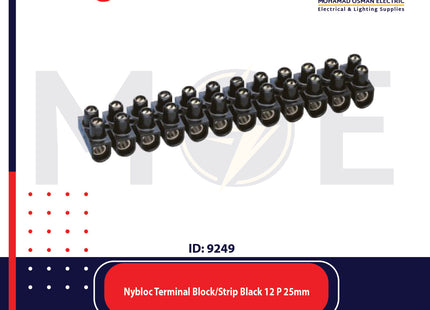 Legrand Nybloc Terminal Block / Strip Black 12 Poles 25mm | 034219 | جنكسيون اسود