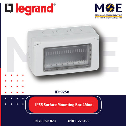 Legrand IP55 Surface Mounting Box 4module | 011680614