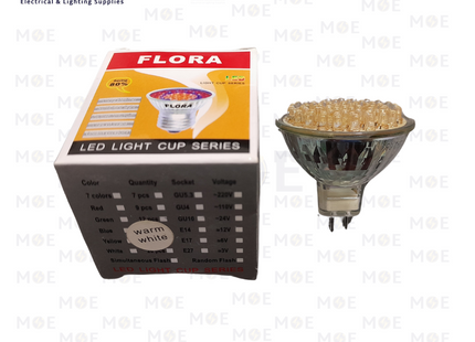 Flora LED Spot Lamp WarmWhite SMD GU5.3 MR16 1W | لمبة سبوت ليد ورم وايت