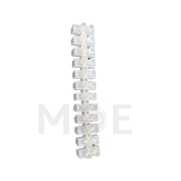 CuperA+ Terminal Block / Strip White 12 Poles 10mm | Plastic terminals-10mm-10A