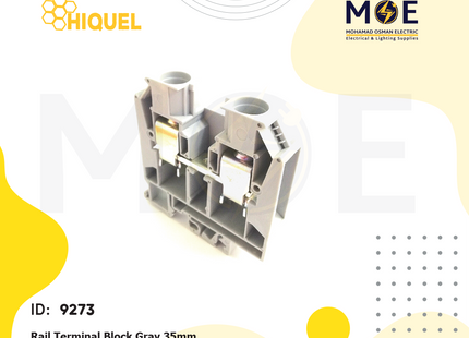 Hiquel Rail Terminal Block Gray 35mm | JUIK-35-35mm-Gr | جنكسيون سكة رمادي