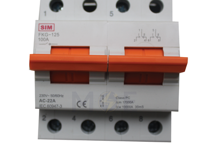 SIM Change Over Switch 2P 100A | FUL-FKG-125-2P-100 | دجنتور هاوس مجوز - قاطع تحويل كهرباء