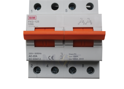 SIM Change Over Switch 2P 125A | FUL-FKG-125-2P-125 | دجنتور هاوس مجوز - قاطع تحويل كهرباء