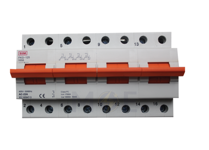 SIM Change Over Switch 4P 100A | FUL-FKG-125-4P-100 | دجنتور هاوس ثلاثة فاز مع نتر - قاطع تحويل كهرباء