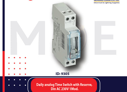 Legrand Daily Analog Time Switch with Reserve Din AC 230V 1module | 412790 | تايمر يوميساعة على سكة
