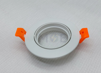 Cuperlight downlight / Spotlight Frame MR16 White Recessed Adjustable Circular 7.5cm | سبوت فارغ مدور مخفي ابيض متحرك