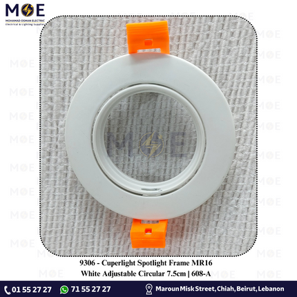 Cuperlight downlight / Spotlight Frame MR16 White Recessed Adjustable Circular 7.5cm