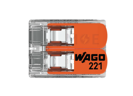 Wago Compact Splicing Connector 2 Holes 0.2-4mm | 221-412 | جنكسيون وصل