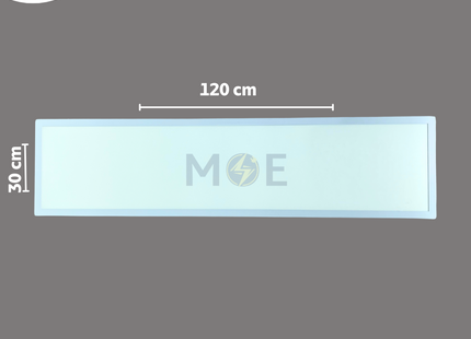 CuperA+ LED Panel Light Fixture White Surface Rectangular Daylight 30x120cm 80W | PF30*120 | شاسي ليد مستطيل ظاهر ابيض دايلايت