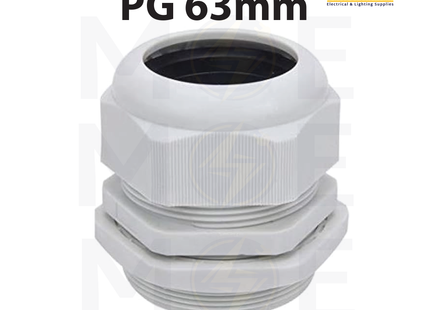 JIGO Cable Gland PG63 ( 42mm - 52mm ) | PG63 | برس اتوب للكابل رمادي