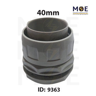 Elettrocanali IP65 Cable Gland / Box Joint for flexible conduit Gray GX40 40mm | GX40 | برس اتوب للفلكسيبل رمادي